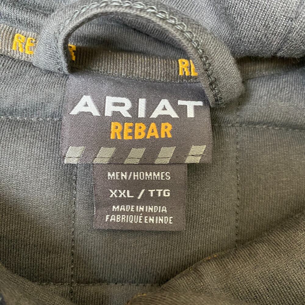 Ariat Rebar Regulatory Full Zip Hooded Insulated Jacket Men XXL Black NWT - Picture 7 of 16